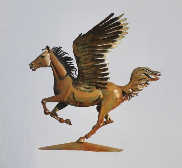 Pegasus Pferde Skulptur Eisen